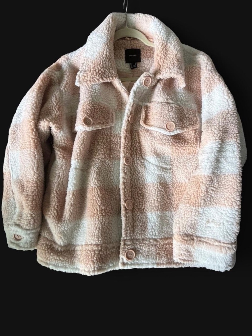 Cozy  Pink & Cream Sherpa Jacket